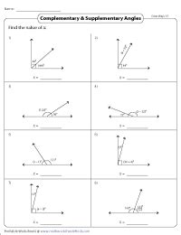 These angles worksheets produce one, two, four, or six images of a transporter per page. . Complementary supplementary and vertical angles worksheet pdf